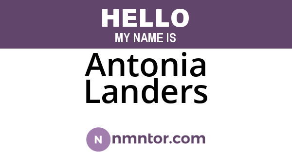 Antonia Landers