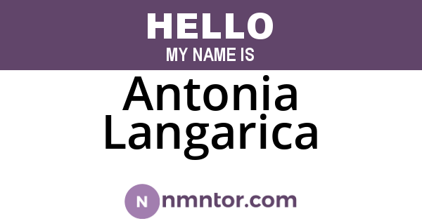 Antonia Langarica
