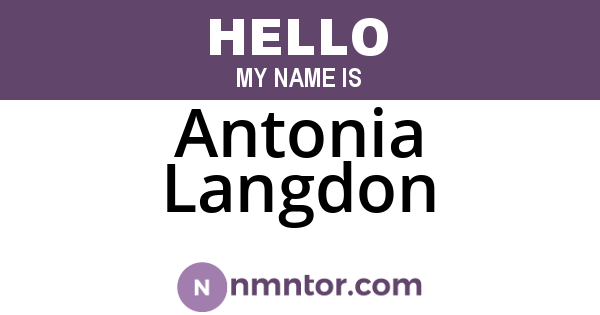 Antonia Langdon
