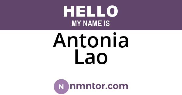 Antonia Lao