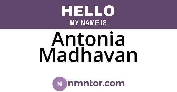 Antonia Madhavan