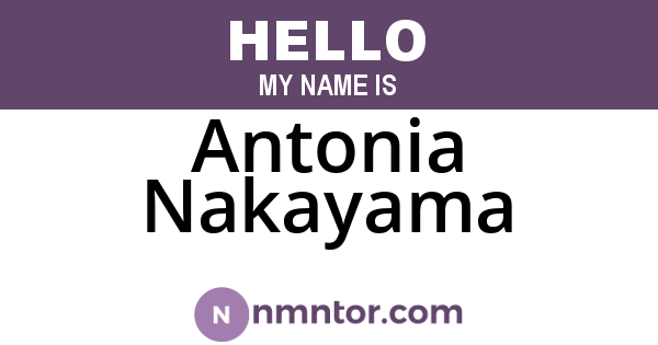 Antonia Nakayama