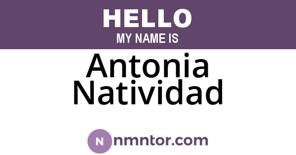 Antonia Natividad