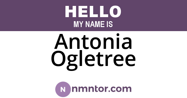 Antonia Ogletree
