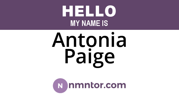 Antonia Paige