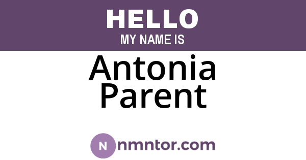 Antonia Parent