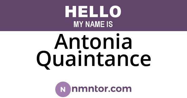 Antonia Quaintance