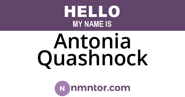 Antonia Quashnock
