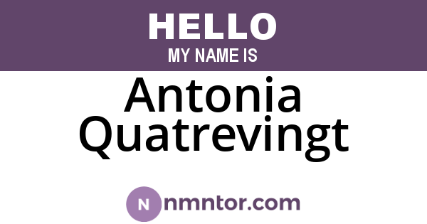 Antonia Quatrevingt