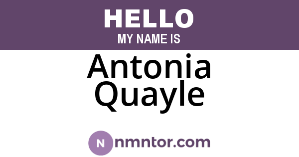 Antonia Quayle