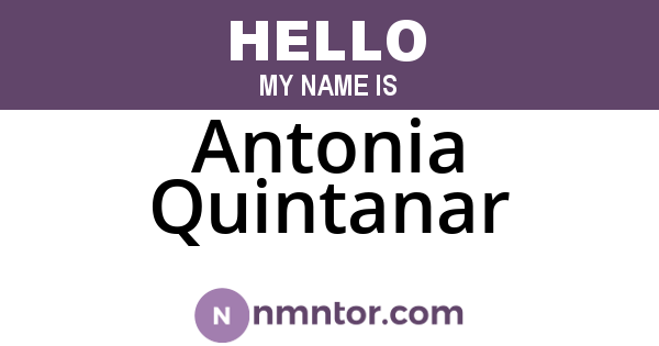 Antonia Quintanar