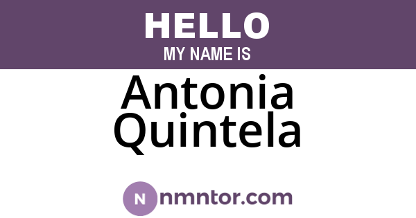 Antonia Quintela
