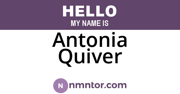 Antonia Quiver