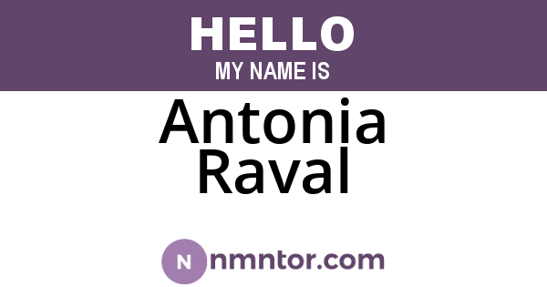 Antonia Raval