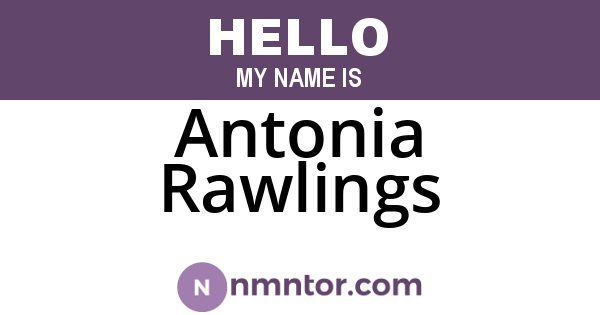 Antonia Rawlings