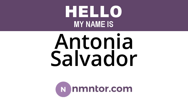 Antonia Salvador