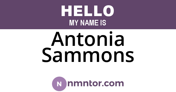 Antonia Sammons