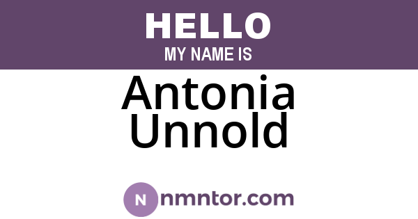 Antonia Unnold