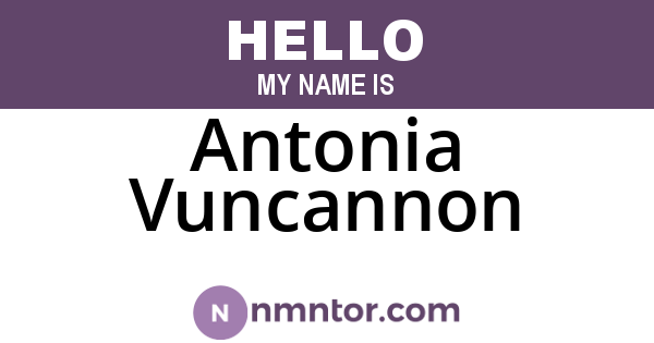 Antonia Vuncannon