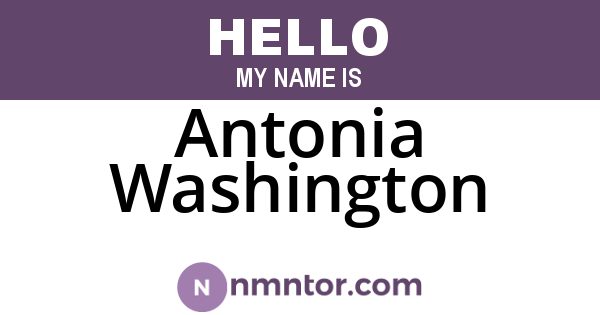 Antonia Washington