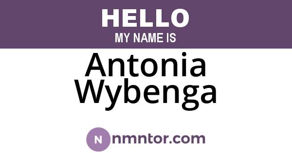 Antonia Wybenga