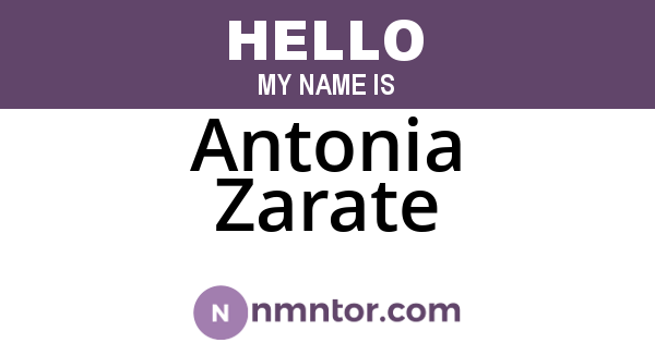 Antonia Zarate