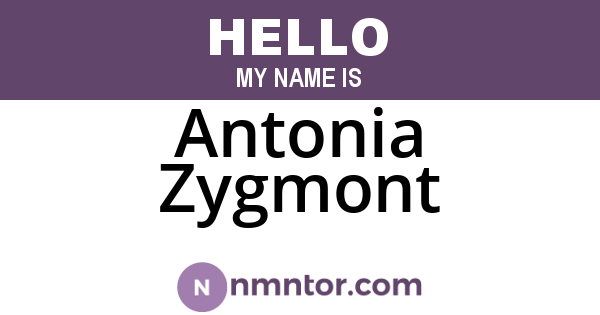Antonia Zygmont