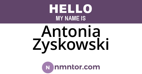 Antonia Zyskowski