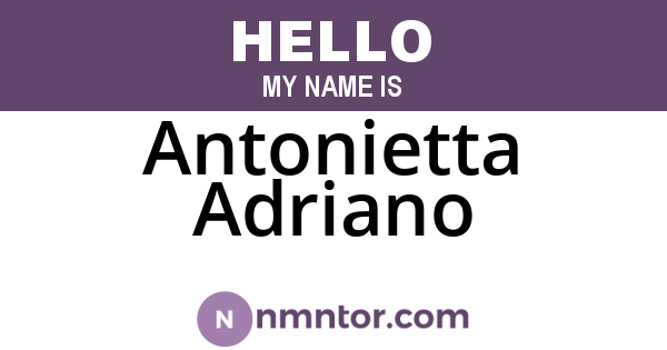 Antonietta Adriano