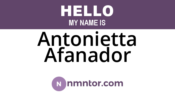 Antonietta Afanador