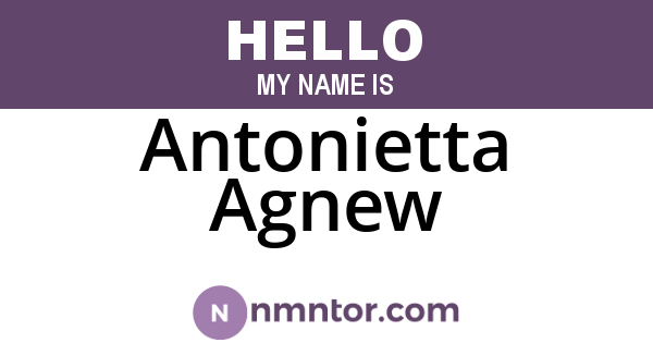 Antonietta Agnew