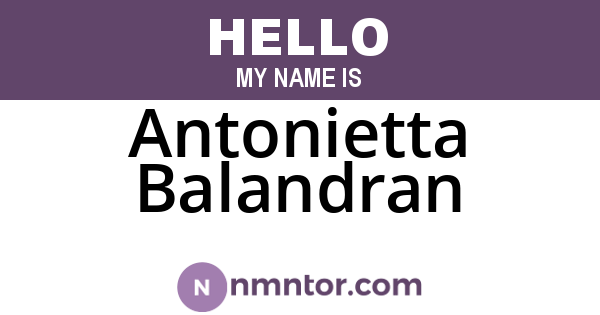Antonietta Balandran