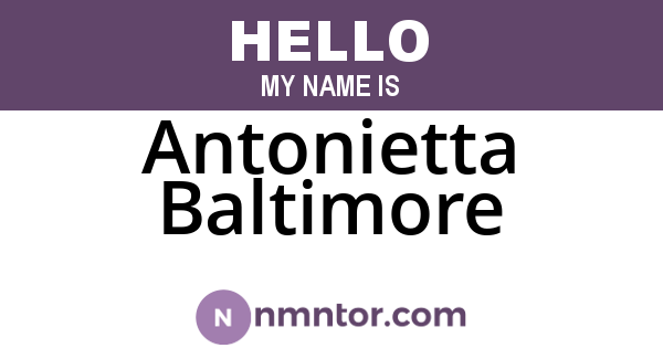 Antonietta Baltimore