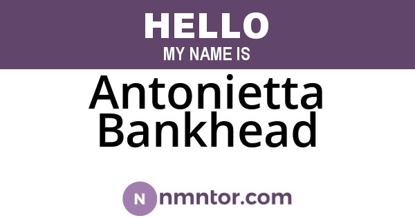 Antonietta Bankhead