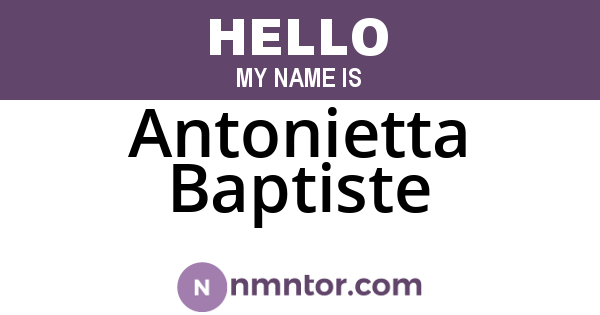Antonietta Baptiste