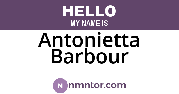 Antonietta Barbour