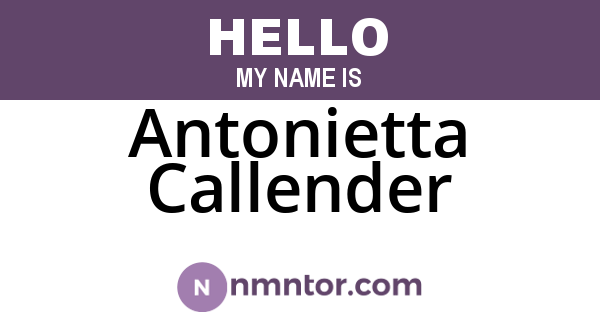 Antonietta Callender