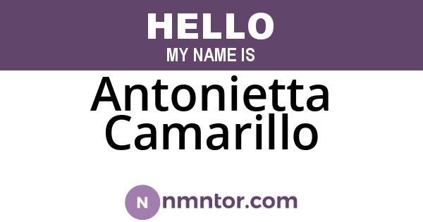 Antonietta Camarillo