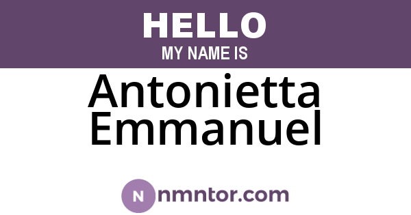 Antonietta Emmanuel