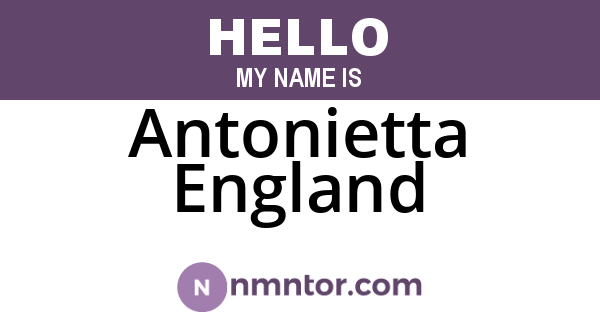 Antonietta England