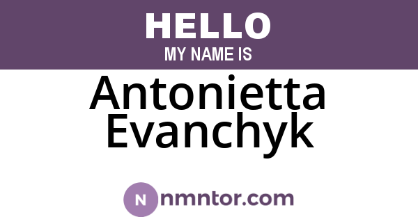 Antonietta Evanchyk