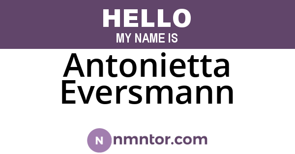 Antonietta Eversmann