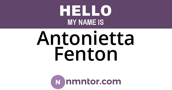 Antonietta Fenton