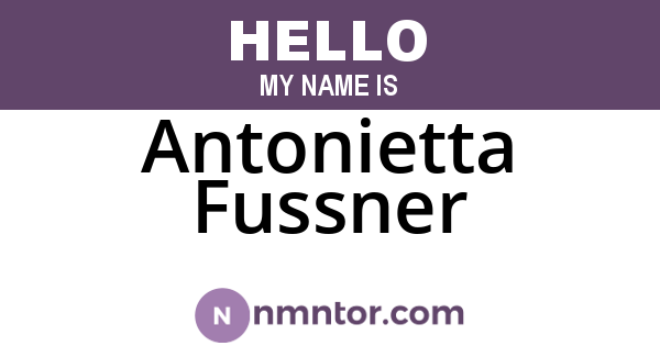 Antonietta Fussner
