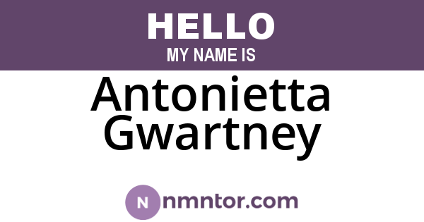 Antonietta Gwartney