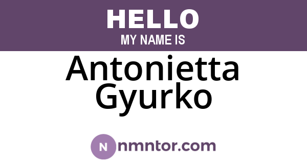 Antonietta Gyurko