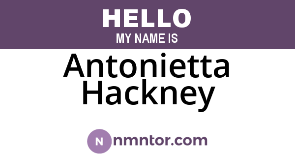 Antonietta Hackney