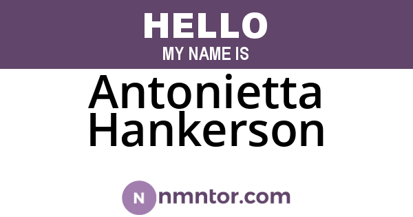 Antonietta Hankerson