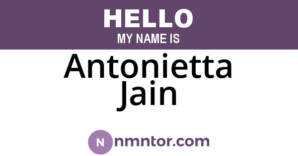 Antonietta Jain