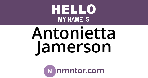 Antonietta Jamerson